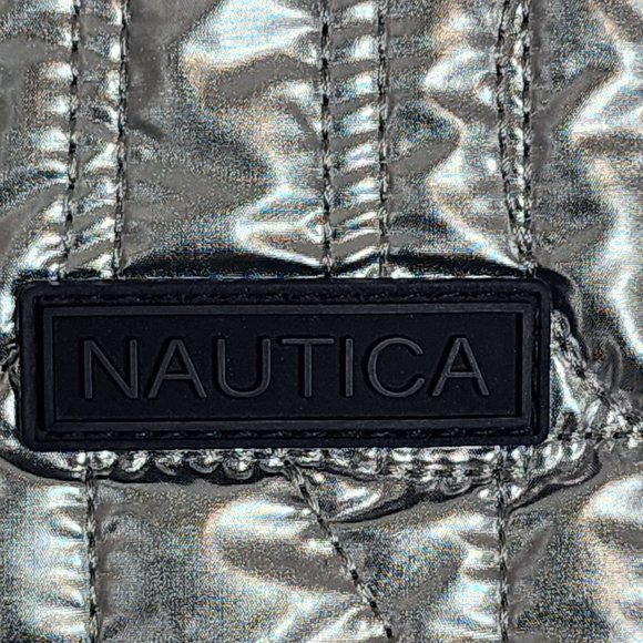 Nautica Leah Metallic Silver Tote - Picture 3 of 5